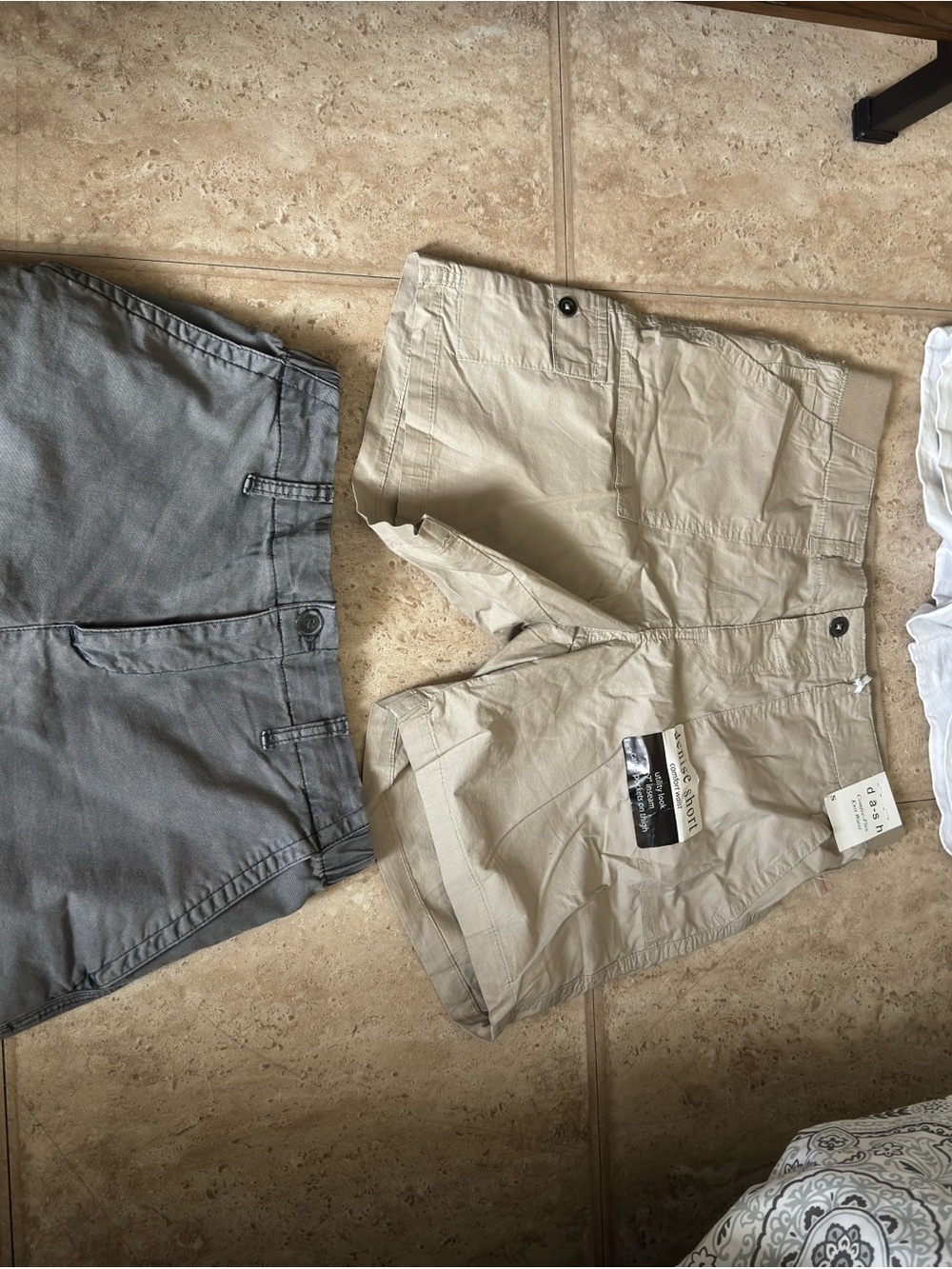 Set of 3 shorts. Dash of Pink Beige Cargo Shorts